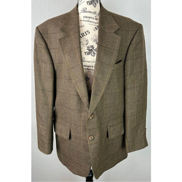 Oscar de la Renta Other - Oscar De La Renta Menswear Wool Sports Jacket Academia Plaid, size 42S